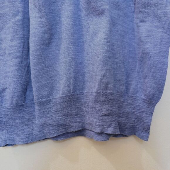 J.Crew 3/4 Sleeve Periwinkle Blue Pull Over Sweater 100% Cotton, Womens Small - Picture 8 of 10